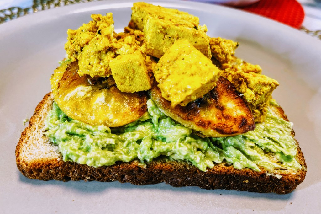 Delish Tofu-plantain-avocado Toast