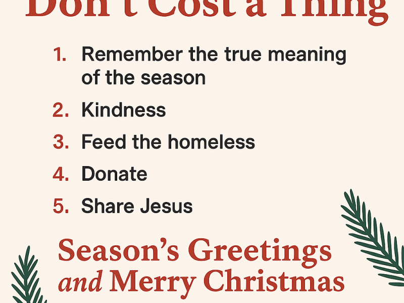 Be Well Wednesday: Five of the Best Gifts You Can Give — Without Spending a&nbsp;Cent